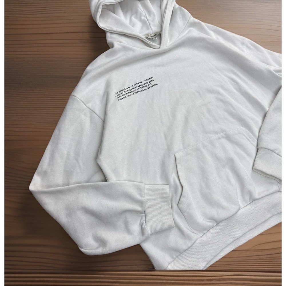 Pangaia 365 Midweight Hoodie Womens L Off-White‎ Organic Cotton $190